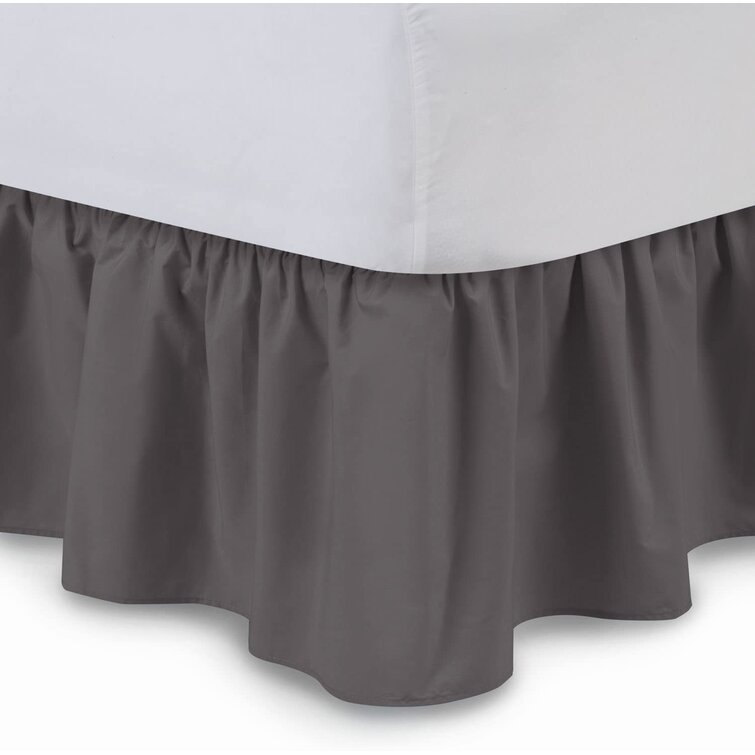 White bed skirt top 18 inch drop